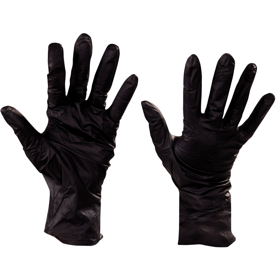 Industrial-grade Large nitrile gloves deliver superior puncture resistance and dexterity for warehouse, manufacturing, and safety-critical applications. Powder-free, 6 mil thickness with protective beaded cuff to shield wrists and forearms from splashes and abrasives. Sold by the case (100 gloves).