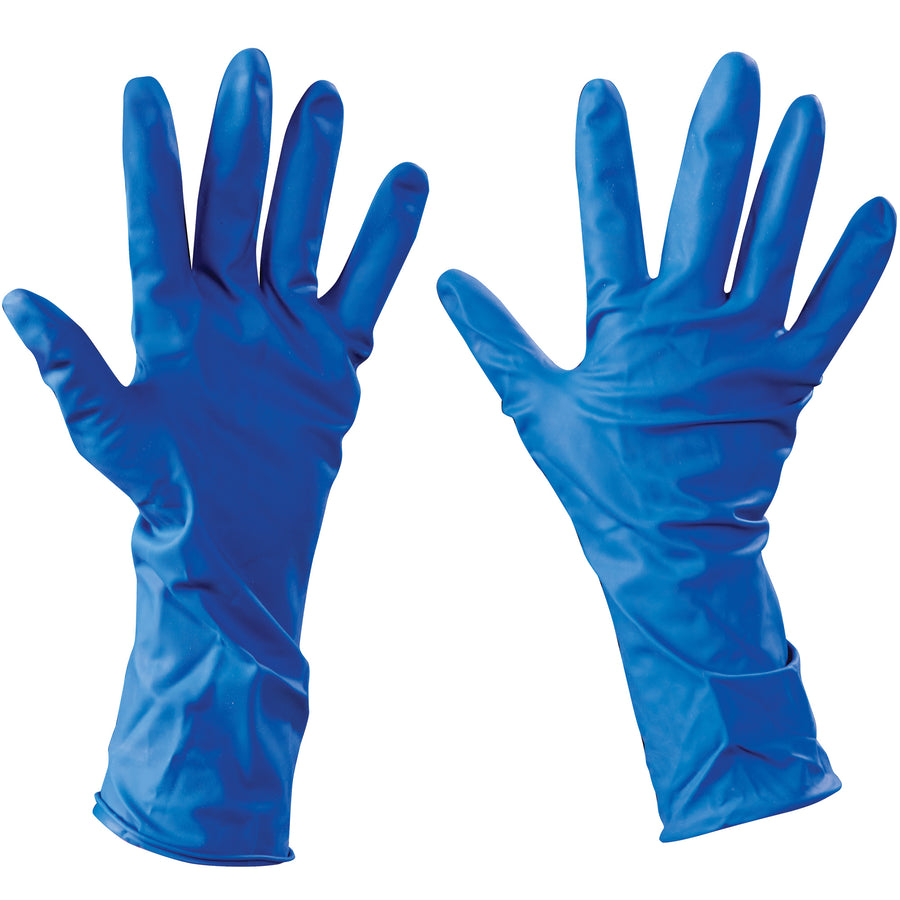 Professional-grade powder-free latex gloves with extended cuff protection and textured grip surface for superior handling control. XL sizing in economical case of 50 pairs ensures reliable inventory for food processing, pharmaceutical, and emergency response operations. Liquid-proof construction meets strict compliance standards for regulated industries.