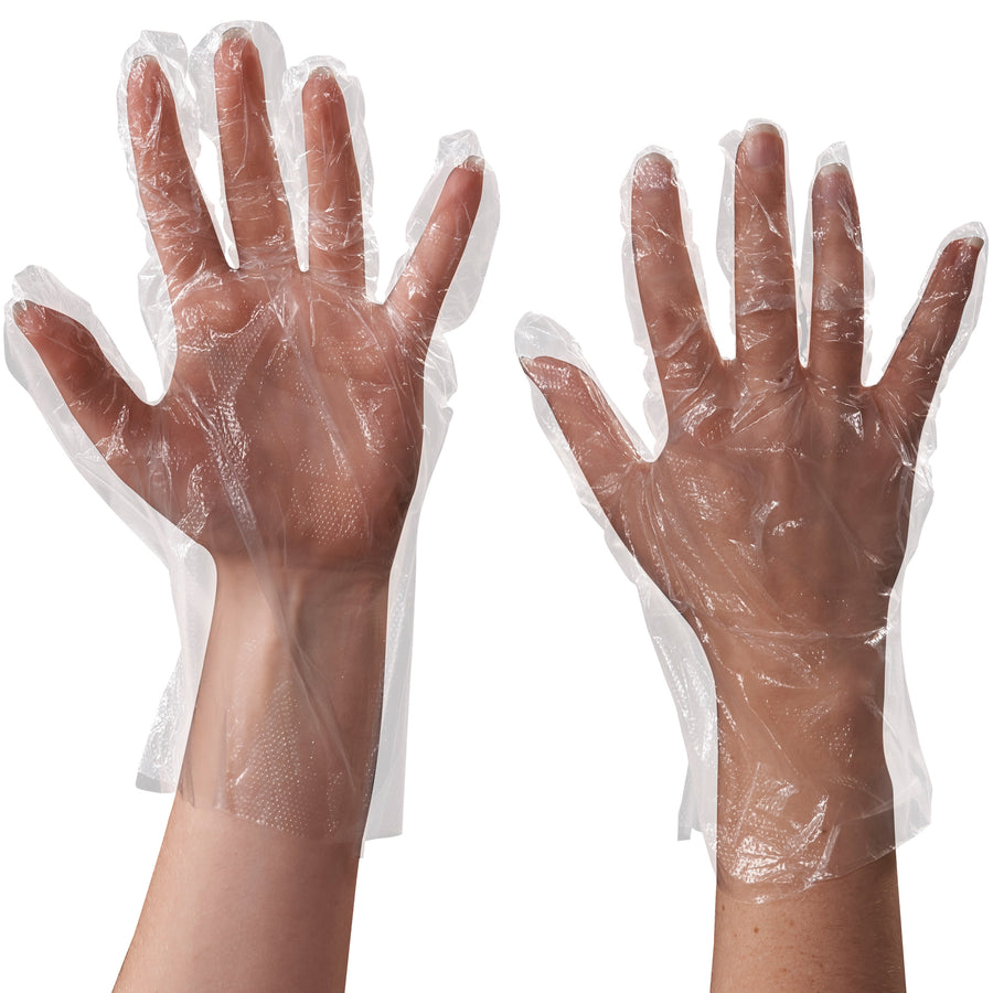 Clear Poly Gloves 1 Mil - Disposable, Case of 1000