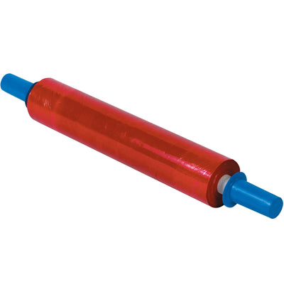 Goodwrappers® red hand stretch film eliminates assembly hassles and speeds up pallet wrapping for warehouse teams. This 20" x 80 gauge colored cast film features built-in handles, patented tension control, and 1000' per roll–sold as a case of 4 rolls. Color-tinted for shipment identification without sacrificing puncture resistance or load retention.