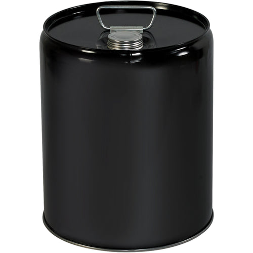 Durable 5 gallon closed head metal pail engineered for safe hazardous materials shipping. Features non-removable lid with pour spout, leak-proof gasket, and recessed design for efficient stacking. CFR 49 178.601B compliant.