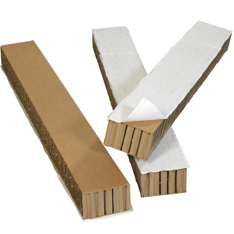 Replace expensive wooden pallets with these 48" x 6" x 4" honeycomb pallet runners–a cost-effective, eco-friendly shipping solution. Made from durable compressed paper and perforated every 6 inches for custom length adjustment. Self-adhesive design makes installation quick and effortless; sold as a case of 6.