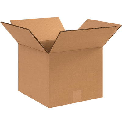 ECT-48 heavy-duty double wall corrugated boxes engineered for maximum stacking strength and freight protection. These 12" x 12" x 10" kraft cartons ship flat to minimize warehouse footprint and reduce logistics costs. Bundle of 15 boxes per pack.