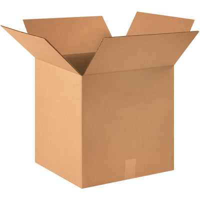 Heavy-duty 15x15x15 corrugated boxes engineered for maximum stacking strength and freight efficiency. ECT-44 single wall kraft construction delivers 40% greater protection than standard shipping cartons. Sold flat in convenient bundles of 25.