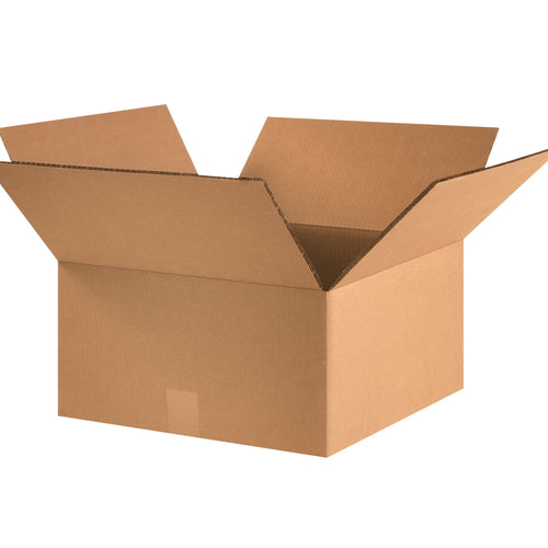 16x16x6 ECT-48 Kraft Heavy Duty Double Wall Corrugated Shipping Boxes 15-Pack HD16166DW