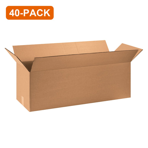 36x12x12 ECT-48 Double Wall Corrugated Boxes, 40-Pack (4 Bundles of 10)