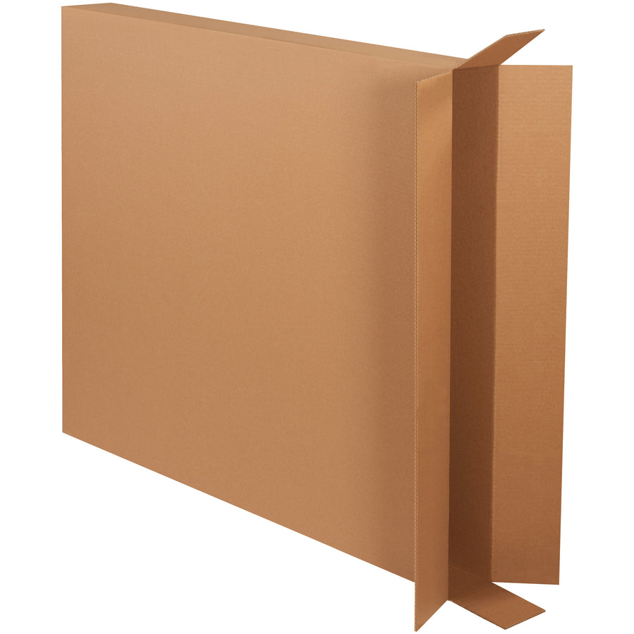 ECT-44 single wall kraft corrugated side loading boxes designed for warehouse efficiency and maximum freight optimization. 40" x 5" x 45" dimensions ship flat in bundles of 10, reducing storage footprint while maintaining superior stacking strength. Purpose-built for fulfillment centers requiring reliable, cost-effective shipping cartons.