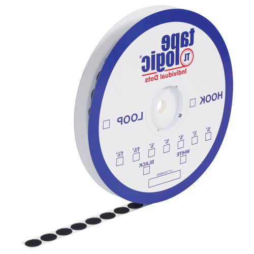 1/2 in Black Loop Tape Logic Dots 1440/Case HLT145