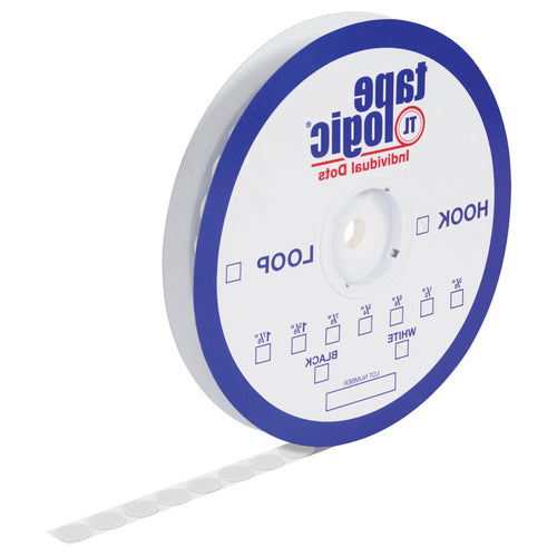 5/8 in White Loop Tape Logic Dots 1200/Case HLT151