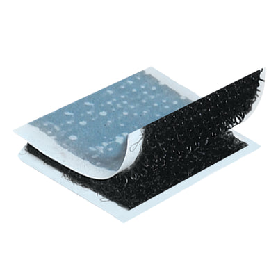 Packrift's 1" x 1" black hook and loop combo squares feature pressure-sensitive rubber-based adhesive for reliable fastening in high and low temperature environments. Each case includes 200 precut squares with both hooks and loops‚ready to dispense directly onto your packing line. Weather-resistant adhesion eliminates repositioning delays and ensures secure case sealing on every run.