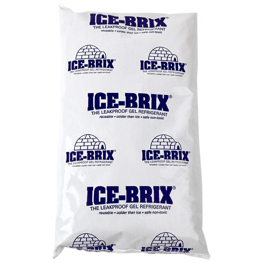 Ice-Brix® cold packs deliver superior temperature control for perishable shipments using food-safe gel refrigerant that stays colder than ice. These 8x6x1.25" leak-proof ice bricks are reusable, economical, and formulated to extend shipping times while protecting product integrity. Sold by the case of 12.