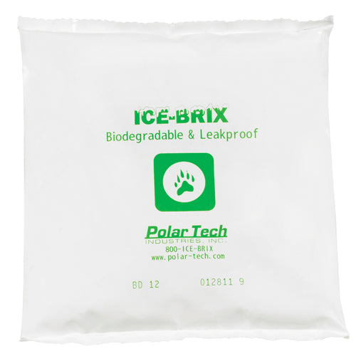 6x6x1 Biodegradable Ice Packs - 12 oz Cold Gel Bricks, Case of 48