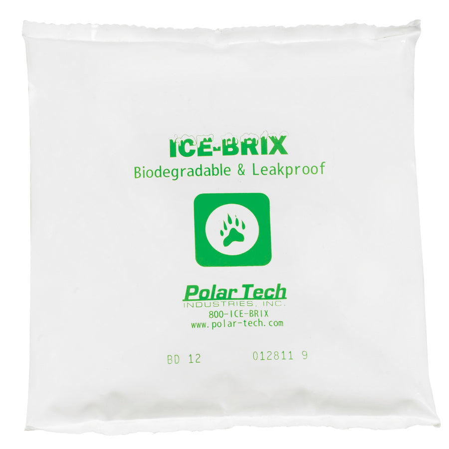 6x6x1 Biodegradable Ice Packs - 12 oz Cold Gel Bricks, Case of 48