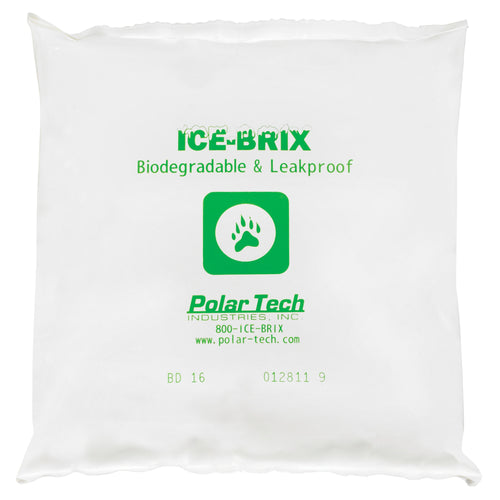 6.25x6x1 Biodegradable Ice Pack - 16oz Cold Brick, Case of 36