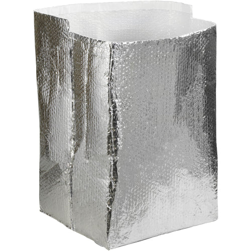 Create custom insulated shipping containers with these leak-resistant 16x16x16 box liners. One-piece gusseted design sets up instantly with no assembly required. FDA-compliant aluminum foil exterior with 3/16