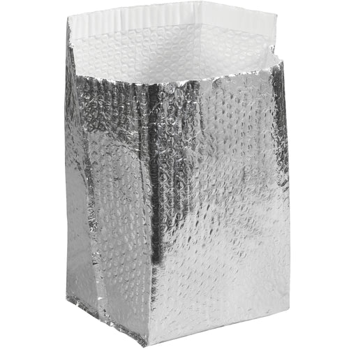 Create custom insulated shipping containers with these leak-resistant 8x8x8 box liners. One-piece gusseted design sets up in seconds with FDA-compliant aluminum foil exterior and 3/16