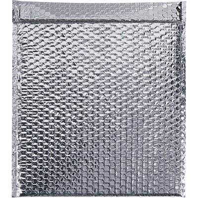 Temperature-controlled shipping made simple. These 15x17" insulated bubble mailers feature aluminum foil exterior and 3/16" bubble lining to protect perishable items while maintaining optimal temperatures. Puncture-resistant, water-repellent, and ready to ship–50 mailers per case with convenient peel-and-seal closure.
