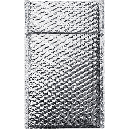 Ship perishables with confidence using these 6.5x10.5 cool barrier bubble mailers. Featuring aluminum foil exterior and 3/16