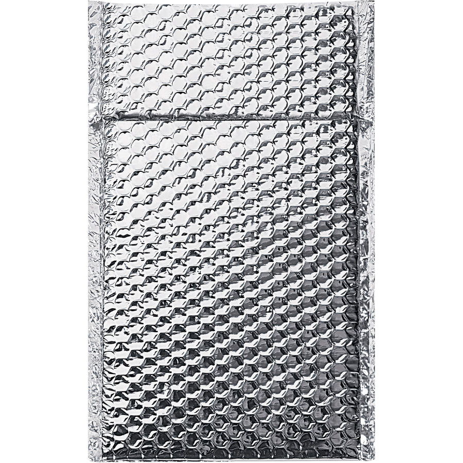 Ship perishables with confidence using these 6.5x10.5 cool barrier bubble mailers. Featuring aluminum foil exterior and 3/16" bubble lining, they provide superior thermal protection while shielding contents from shock and damage. Lightweight, water-repellent, and peel-seal closure‚sold by the case of 100.
