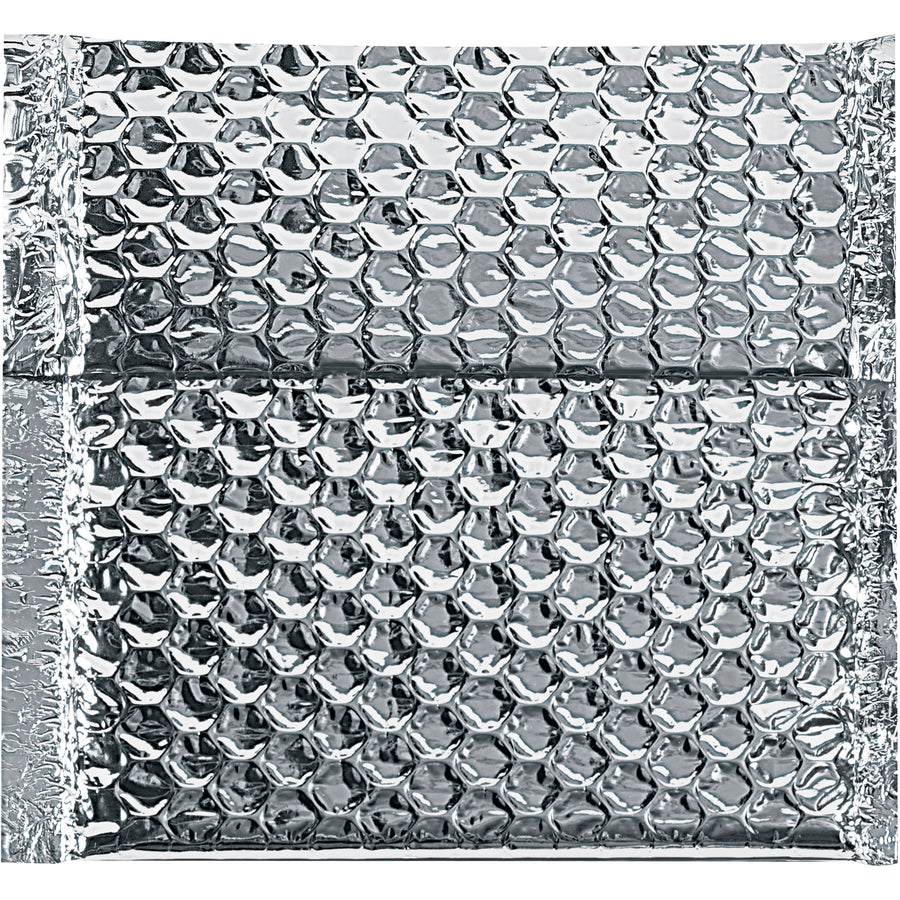 Ship temperature-sensitive items with confidence using these 6x6.5" insulated bubble mailers. Featuring 3/16" protective bubble lining and aluminum foil exterior, they maintain desired temperatures while protecting fragile contents from shock and puncture damage. Peel-and-seal closure, 100 per case.