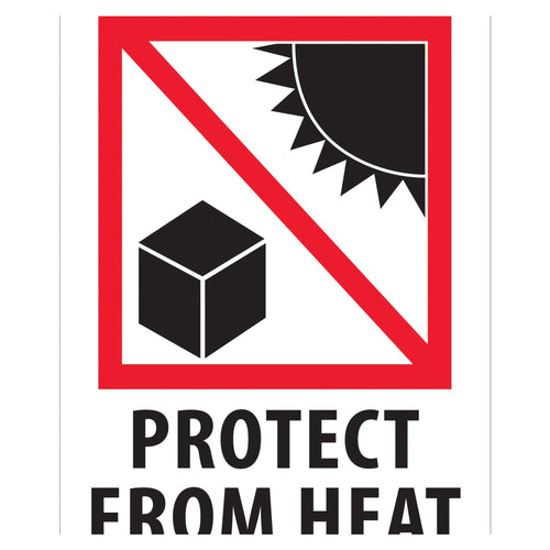 3x4 Protect from Heat Labels Semi-Gloss 500/Roll IPM304 - alias listing