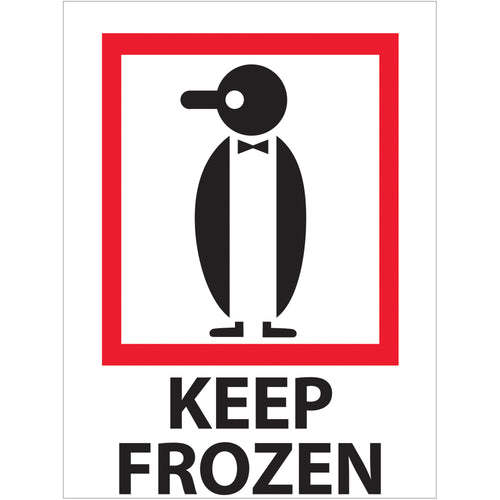 IATA and globally recognized Keep Frozen shipping labels in 3