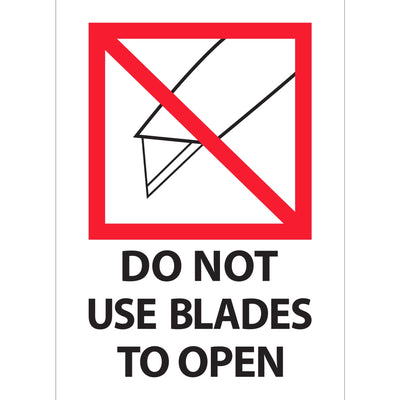 4x6 Red/White Paper Do Not Use Blades Labels 500/Roll IPM504 - alias listing