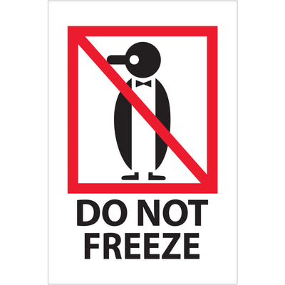 International-standard "Do Not Freeze" labels printed on premium high-gloss paper for maximum durability and visibility in transit. 4" x 6" format, 500 labels per roll. Recognized across multiple countries to ensure temperature-sensitive cargo receives proper handling compliance throughout the supply chain.