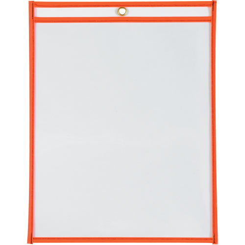 High-visibility neon orange vinyl job ticket holders keep work orders instantly visible on your shop floor. Each 9x12