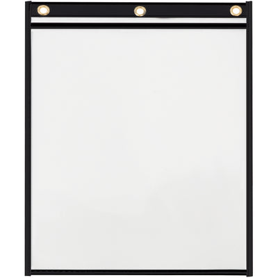 Heavy-duty 12x9" vinyl job ticket holders keep work orders, production papers, and inventory cards protected and visible. Reinforced header, stitched edges, and metal eyelets ensure long-lasting performance across warehouse and shop floor environments. Case of 15 units ready to deploy.