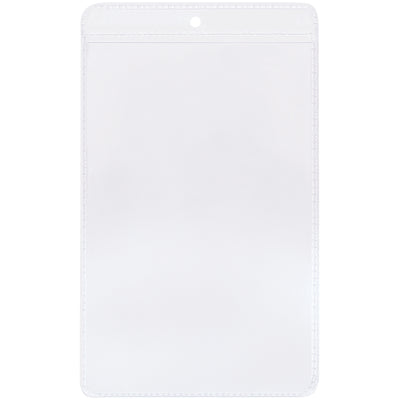 Heavy-duty 4x6" vinyl envelopes designed for shop floors and job sites. Each case includes 50 clear document holders with welded, non-rip seams that survive rough handling. Punched hanging hole enables quick display and organization of critical job tickets and paperwork.