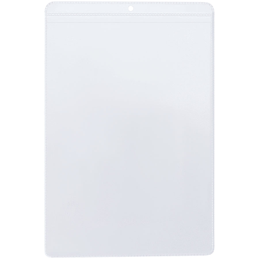 Keep shop tickets and paperwork visible and protected with these 6x9" clear vinyl envelopes. Welded, non-rip seams withstand rough warehouse and job site conditions. Comes with convenient punch-hole for hanging–50 units per case for maximum value.