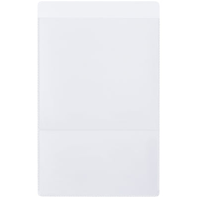 Permanently secure job tickets, work orders, and shop paperwork with these 5x8 clear vinyl self-adhesive holders. Welded, non-rip seams and heavyweight PVC-free material withstand warehouse and shop floor conditions. Apply in seconds‚just peel and stick to any clean, flat surface.