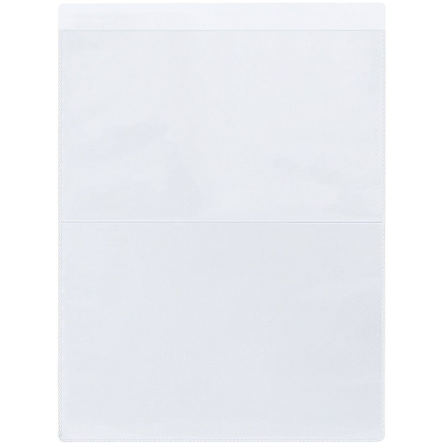 Permanently secure job tickets, work instructions, and shop documents with our 9x12" top-loading vinyl envelope holders. PVC-free polycarbonate construction with welded, non-rip seams withstands high-traffic warehouse and manufacturing environments. 50 holders per case–ready to ship.