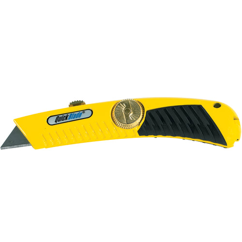 The QBR-18 QuickBlade¬Æ retractable utility knife delivers fast, safe blade changes for shipping rooms and warehouses. Featuring a die-cast metal body with powder-coated finish and ergonomic yellow/black plastic handle, this durable blade knife handles daily cutting tasks without slowdowns. Case of 10 includes SPS-92 Duratip¬Æ blades.