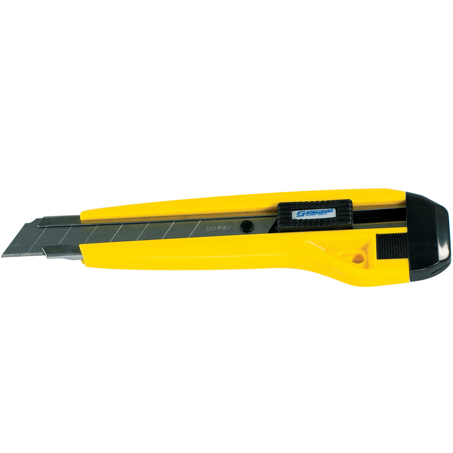 Heavy-duty 8 Pt. Steel Track¬Æ Snap Utility Knife designed for shipping rooms, warehouses, and packaging operations. Features automatic lock blade adjustment, sturdy steel and plastic construction, and includes 3 SKB-21 snap blades per knife. Buy by the case (25 units) for maximum cost-efficiency.
