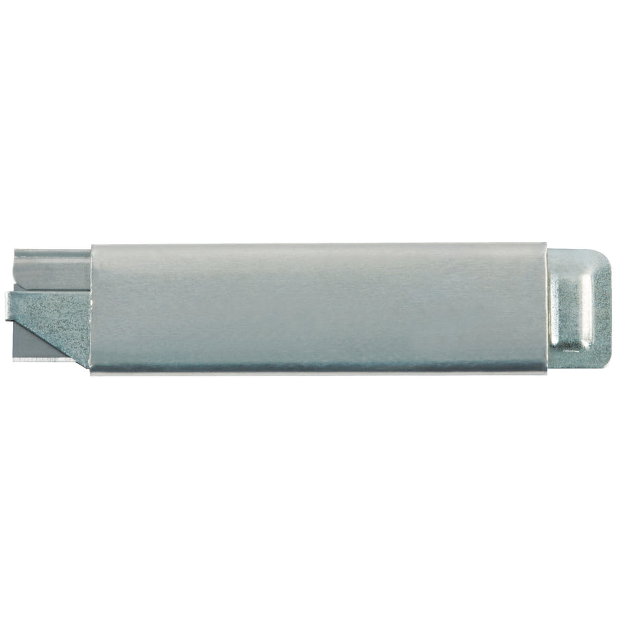 All-metal steel construction delivers durability for high-volume warehouse and shipping room operations. The HC-900 economy box cutter features a brushed aluminum finish and convenient pocket-sized design with simple blade retraction. Each case includes 12 cutters plus 12 RB-009 single-edge replacement blades.
