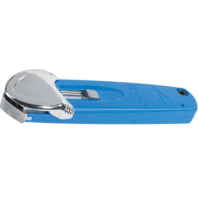 The S7¬Æ Premium Safety Cutter Utility Knife is a 3-in-1 ambidextrous tool designed for high-volume warehouse and shipping room operations. Its blunt safety tip blade prevents puncture wounds and merchandise damage while delivering efficient carton cutting, tape splitting, and tray display cutting. Each case includes 12 knives with SP-017 safety blades for immediate productivity.