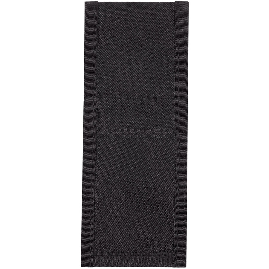 Industrial-grade black nylon holster securely holds one utility knife with reliable hook and loop backing. Ships as a case of 10 units, ideal for outfitting entire warehouse and shipping room teams. Durable construction ensures long-term use in demanding environments.