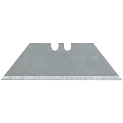 Universal replacement blades designed for maximum durability in high-volume warehouse and shipping room environments. Each case contains 100 .025" metal blades with double-notch design that fit most standard utility knives. Sharp, reliable, and cost-efficient for continuous cutting operations.