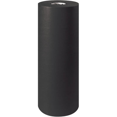 Heavy-duty 50# black kraft paper roll delivers superior tear and puncture resistance for demanding packaging applications. 24" wide x 720' length provides extended coverage for wrapping, padding, and void fill. Recyclable material meets sustainability standards.