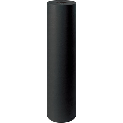 Heavy-duty 50# black kraft paper roll delivers tear and puncture resistance for demanding packaging applications. 36" wide x 720' long per roll–ideal for industrial wrapping, void fill, and protective padding. One smooth side for marking; textured side for adhesion.