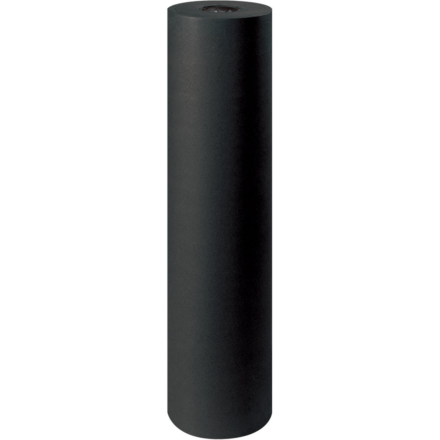 Heavy-duty 50# black kraft paper roll delivers tear and puncture resistance for demanding packaging applications. 36" wide x 720' long per roll‚ideal for industrial wrapping, void fill, and protective padding. One smooth side for marking; textured side for adhesion.