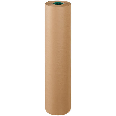 Protect your shipments with our 36" x 600' poly coated kraft paper rolls featuring a 10 lb. gloss coating on premium 50 lb. virgin kraft paper. Ideal for void fill, wrapping, and padding in industrial packaging applications. Single roll delivers cost-effective, reliable product protection.