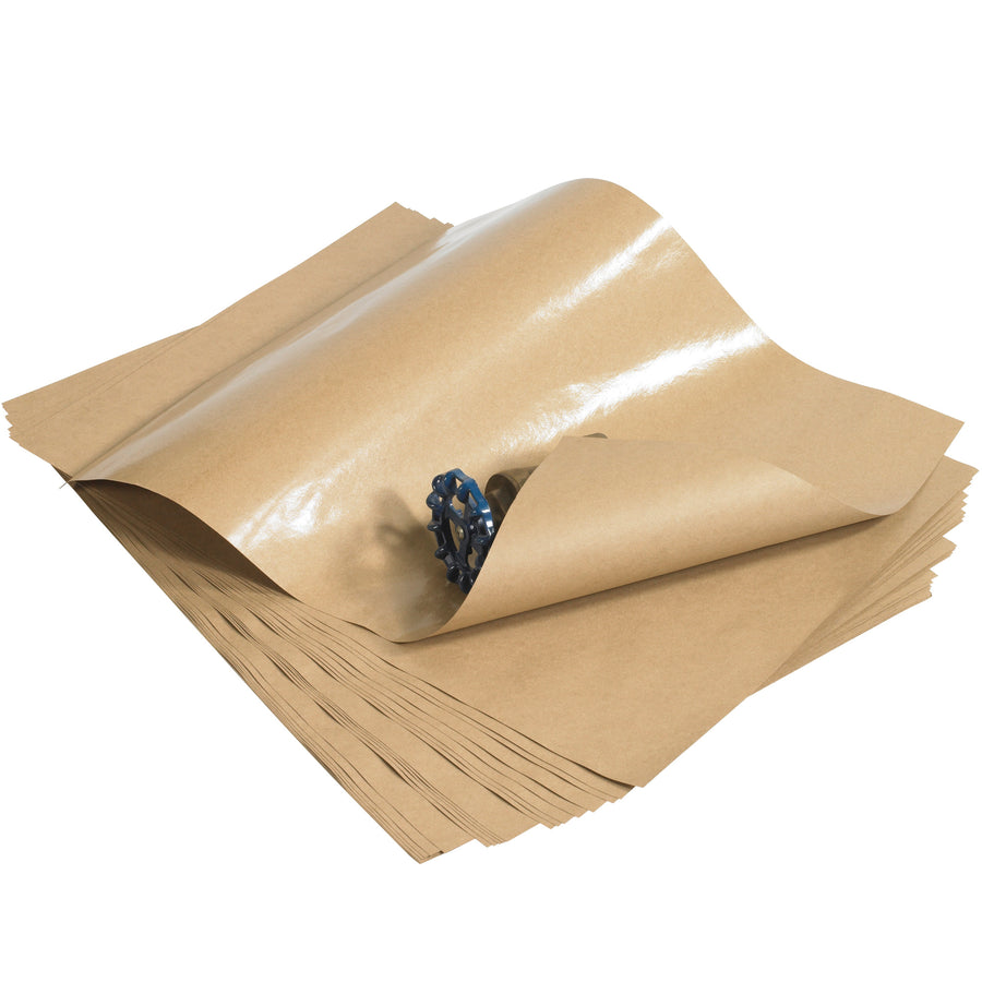 Protect your shipments with 24x36 poly coated kraft paper sheets featuring 10 lb. gloss poly coating on premium 50 lb. virgin kraft. This durable packing paper resists fluids, moisture, and contaminants while providing cost-efficient void fill and wrapping solutions. Case of 410 sheets delivers maximum value for high-volume industrial packaging operations.