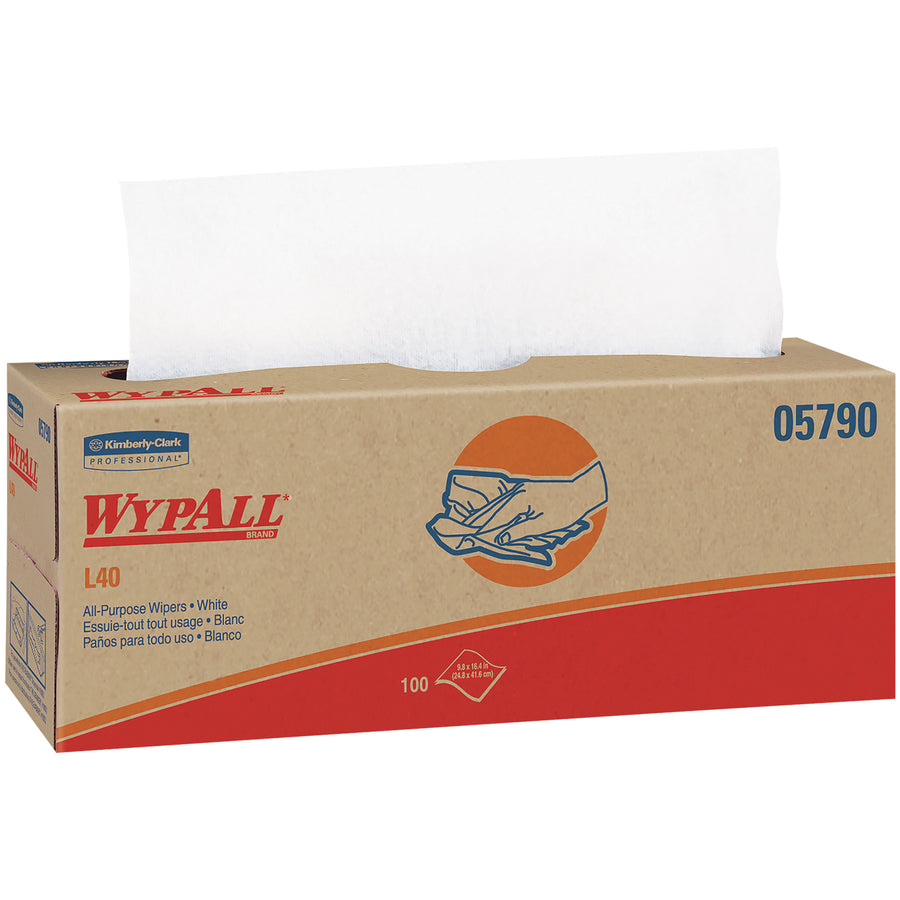 The trusted standard for 20+ years of industrial cleaning. WypALL L40 wipers feature double re-creped (DRC) material that quickly absorbs liquids, lubricants, and oils across manufacturing, automotive, and maintenance operations. Each case includes 9 dispenser boxes of 16.4" x 9.8" wipes, offering reliable performance and cost-efficiency for high-volume janitorial and industrial environments.