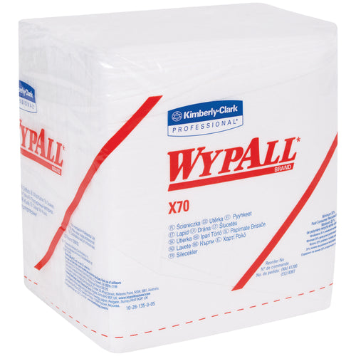Replace expensive rags with WypALL¬Æ X70 Industrial Pro Wipers‚pound for pound, they absorb significantly more oil and water while cleaning oil, grime, and solvents in one wipe. Each 12.5