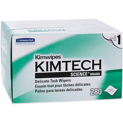Industry-standard Kimwipes low-lint wipers deliver superior absorbency and purity for lab, research, and cleanroom environments. Each box features a convenient pop-up dispenser with 4.4" x 8.4" soft, gentle wipes engineered to minimize fiber shedding. Sold as case of 30 boxes for cost-effective bulk purchasing.