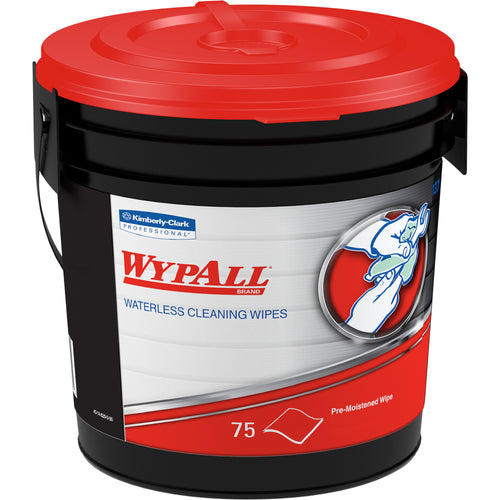 Pre-saturated Kimberly Clark¬Æ WypALL¬Æ waterless cleaning wipes deliver fast, on-the-go hand and tool cleaning without water or harsh chemicals. Each 9.5