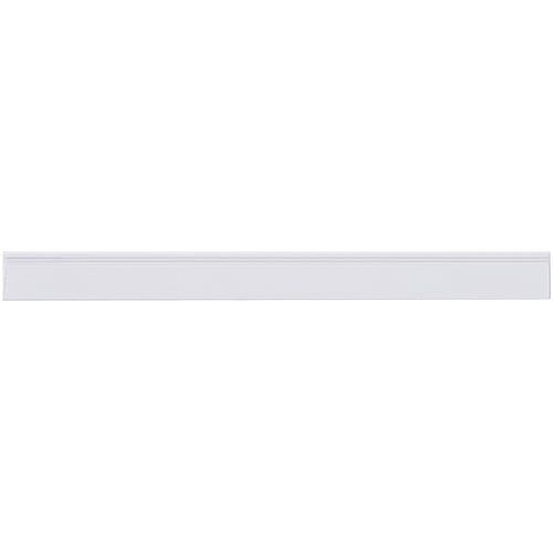 Heavy-duty clear PVC label holders with self-adhesive backing for instant rack and shelf organization. 1/2